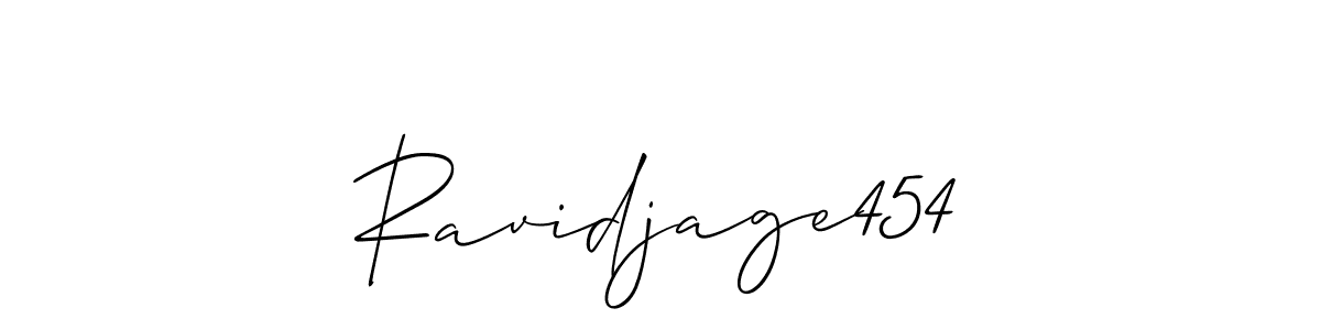 You can use this online signature creator to create a handwritten signature for the name Ravidjage454. This is the best online autograph maker. Ravidjage454 signature style 2 images and pictures png