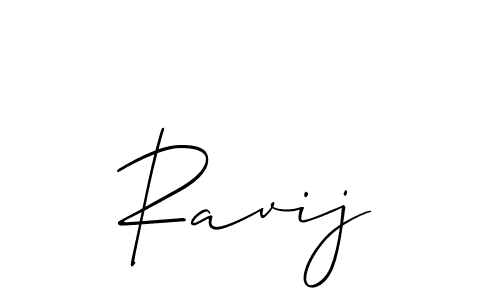 Also we have Ravij name is the best signature style. Create professional handwritten signature collection using Allison_Script autograph style. Ravij signature style 2 images and pictures png