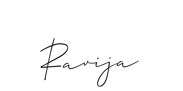 Make a beautiful signature design for name Ravija. With this signature (Allison_Script) style, you can create a handwritten signature for free. Ravija signature style 2 images and pictures png