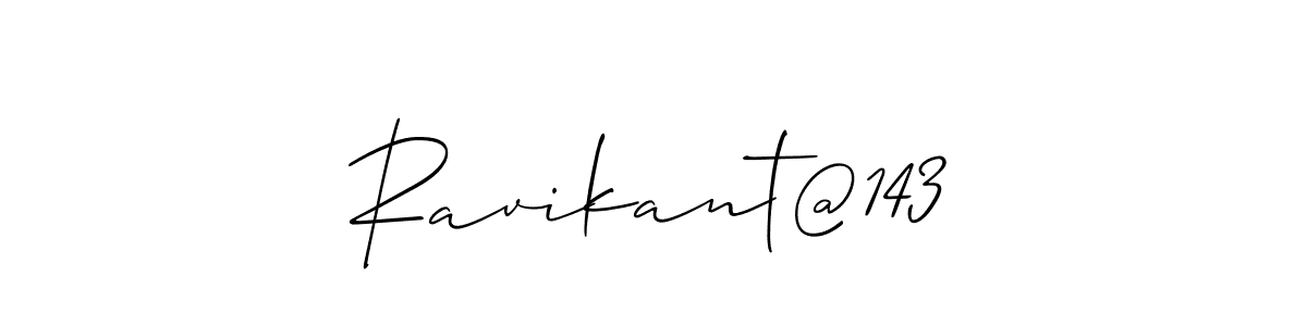 Make a beautiful signature design for name Ravikant@143. With this signature (Allison_Script) style, you can create a handwritten signature for free. Ravikant@143 signature style 2 images and pictures png