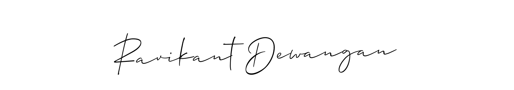 How to make Ravikant Dewangan signature? Allison_Script is a professional autograph style. Create handwritten signature for Ravikant Dewangan name. Ravikant Dewangan signature style 2 images and pictures png