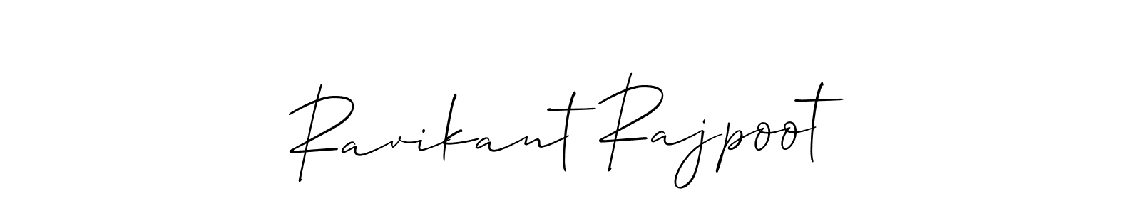 It looks lik you need a new signature style for name Ravikant Rajpoot. Design unique handwritten (Allison_Script) signature with our free signature maker in just a few clicks. Ravikant Rajpoot signature style 2 images and pictures png