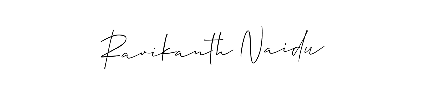 Use a signature maker to create a handwritten signature online. With this signature software, you can design (Allison_Script) your own signature for name Ravikanth Naidu. Ravikanth Naidu signature style 2 images and pictures png