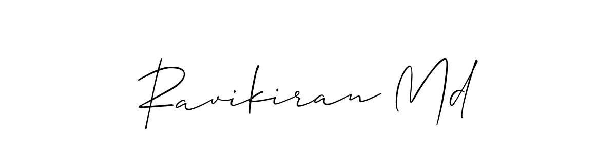 How to Draw Ravikiran Md signature style? Allison_Script is a latest design signature styles for name Ravikiran Md. Ravikiran Md signature style 2 images and pictures png