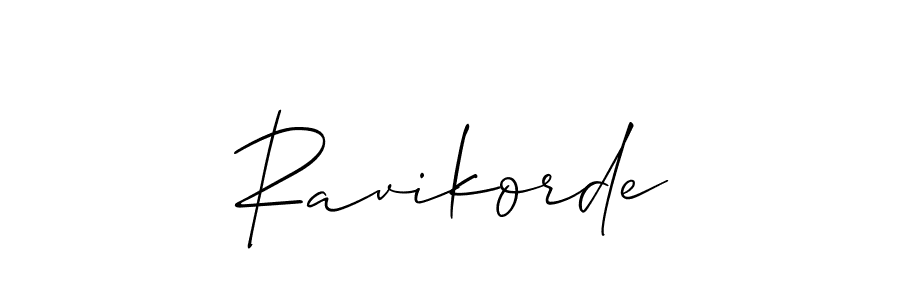 How to make Ravikorde name signature. Use Allison_Script style for creating short signs online. This is the latest handwritten sign. Ravikorde signature style 2 images and pictures png
