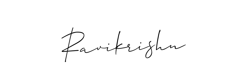 The best way (Allison_Script) to make a short signature is to pick only two or three words in your name. The name Ravikrishn include a total of six letters. For converting this name. Ravikrishn signature style 2 images and pictures png
