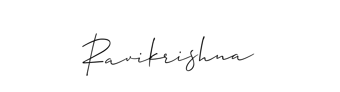 How to make Ravikrishna signature? Allison_Script is a professional autograph style. Create handwritten signature for Ravikrishna name. Ravikrishna signature style 2 images and pictures png