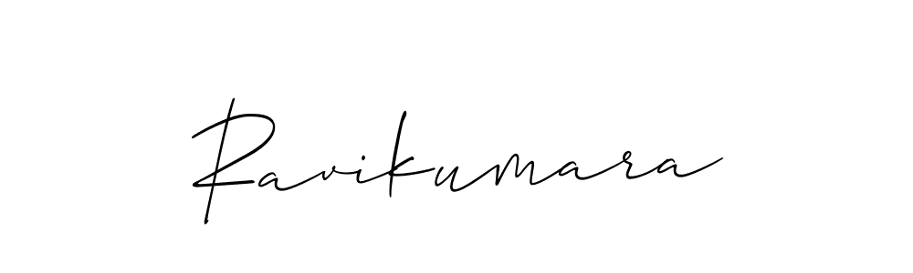 Also we have Ravikumara name is the best signature style. Create professional handwritten signature collection using Allison_Script autograph style. Ravikumara signature style 2 images and pictures png