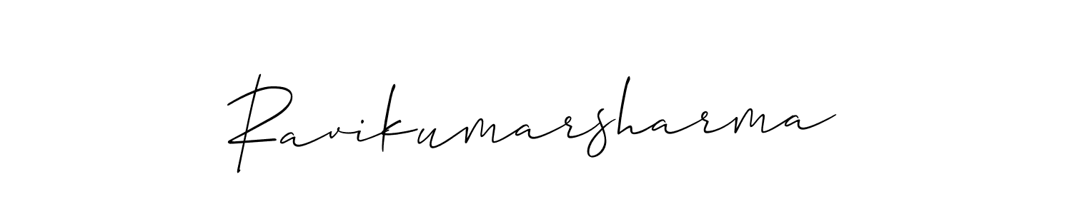 How to Draw Ravikumarsharma signature style? Allison_Script is a latest design signature styles for name Ravikumarsharma. Ravikumarsharma signature style 2 images and pictures png