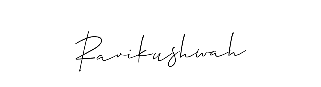 Allison_Script is a professional signature style that is perfect for those who want to add a touch of class to their signature. It is also a great choice for those who want to make their signature more unique. Get Ravikushwah name to fancy signature for free. Ravikushwah signature style 2 images and pictures png