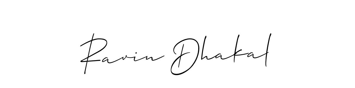 How to make Ravin Dhakal signature? Allison_Script is a professional autograph style. Create handwritten signature for Ravin Dhakal name. Ravin Dhakal signature style 2 images and pictures png