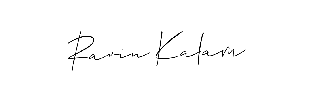 How to make Ravin Kalam name signature. Use Allison_Script style for creating short signs online. This is the latest handwritten sign. Ravin Kalam signature style 2 images and pictures png