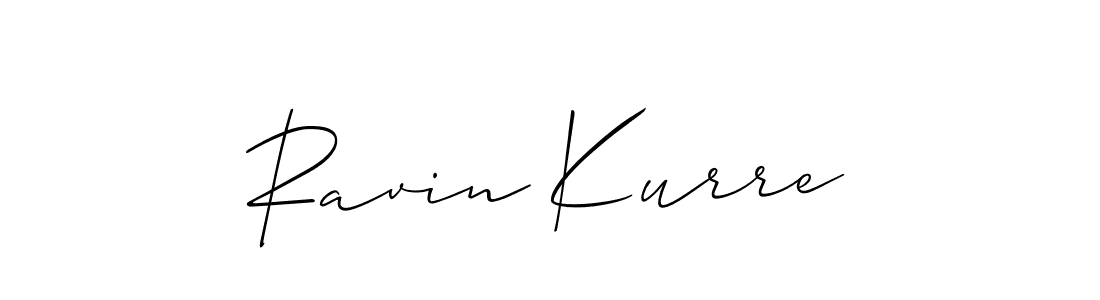 Make a beautiful signature design for name Ravin Kurre. With this signature (Allison_Script) style, you can create a handwritten signature for free. Ravin Kurre signature style 2 images and pictures png