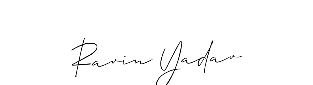 Create a beautiful signature design for name Ravin Yadav. With this signature (Allison_Script) fonts, you can make a handwritten signature for free. Ravin Yadav signature style 2 images and pictures png