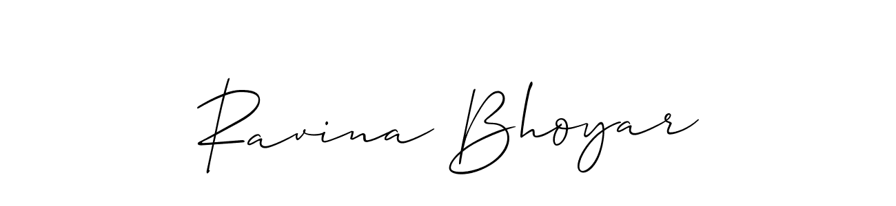 Also we have Ravina Bhoyar name is the best signature style. Create professional handwritten signature collection using Allison_Script autograph style. Ravina Bhoyar signature style 2 images and pictures png