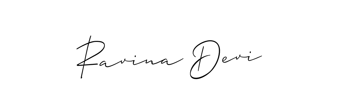 How to make Ravina Devi signature? Allison_Script is a professional autograph style. Create handwritten signature for Ravina Devi name. Ravina Devi signature style 2 images and pictures png