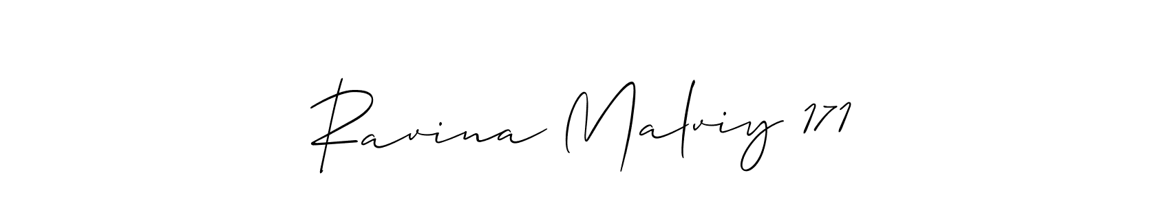 Ravina Malviy 171 stylish signature style. Best Handwritten Sign (Allison_Script) for my name. Handwritten Signature Collection Ideas for my name Ravina Malviy 171. Ravina Malviy 171 signature style 2 images and pictures png