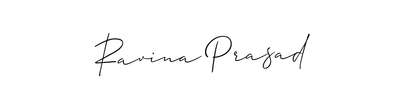 Ravina Prasad stylish signature style. Best Handwritten Sign (Allison_Script) for my name. Handwritten Signature Collection Ideas for my name Ravina Prasad. Ravina Prasad signature style 2 images and pictures png