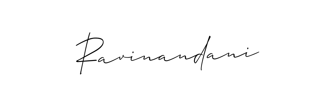Use a signature maker to create a handwritten signature online. With this signature software, you can design (Allison_Script) your own signature for name Ravinandani. Ravinandani signature style 2 images and pictures png