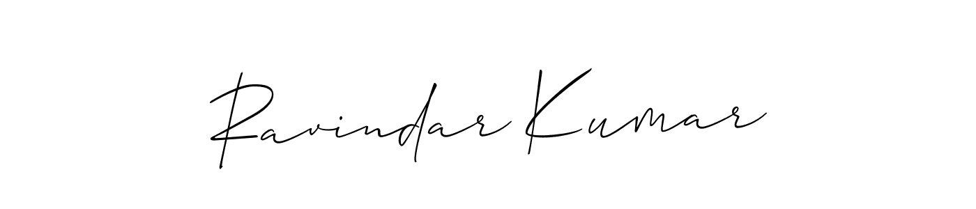 Design your own signature with our free online signature maker. With this signature software, you can create a handwritten (Allison_Script) signature for name Ravindar Kumar. Ravindar Kumar signature style 2 images and pictures png