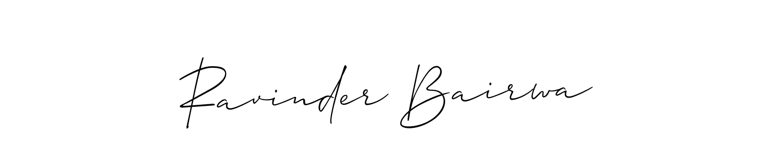 It looks lik you need a new signature style for name Ravinder Bairwa. Design unique handwritten (Allison_Script) signature with our free signature maker in just a few clicks. Ravinder Bairwa signature style 2 images and pictures png