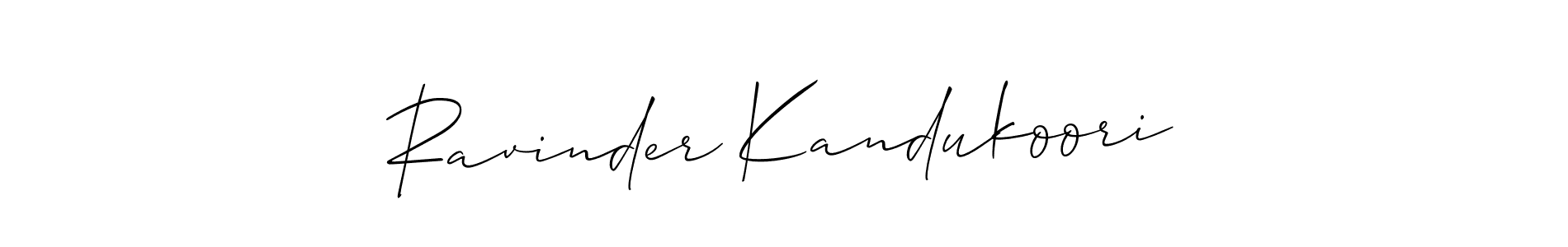 Best and Professional Signature Style for Ravinder Kandukoori. Allison_Script Best Signature Style Collection. Ravinder Kandukoori signature style 2 images and pictures png