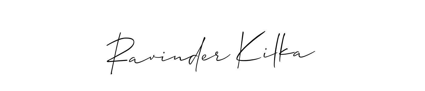 How to Draw Ravinder Kilka signature style? Allison_Script is a latest design signature styles for name Ravinder Kilka. Ravinder Kilka signature style 2 images and pictures png