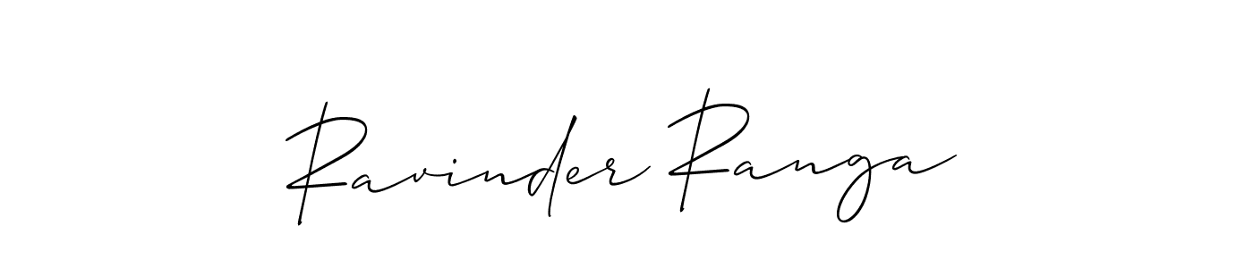 How to Draw Ravinder Ranga signature style? Allison_Script is a latest design signature styles for name Ravinder Ranga. Ravinder Ranga signature style 2 images and pictures png