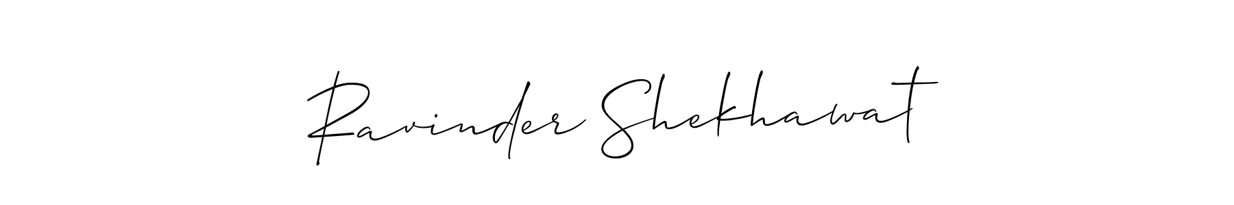 Allison_Script is a professional signature style that is perfect for those who want to add a touch of class to their signature. It is also a great choice for those who want to make their signature more unique. Get Ravinder Shekhawat name to fancy signature for free. Ravinder Shekhawat signature style 2 images and pictures png