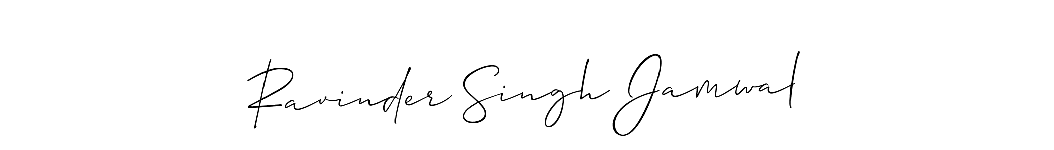 Create a beautiful signature design for name Ravinder Singh Jamwal. With this signature (Allison_Script) fonts, you can make a handwritten signature for free. Ravinder Singh Jamwal signature style 2 images and pictures png