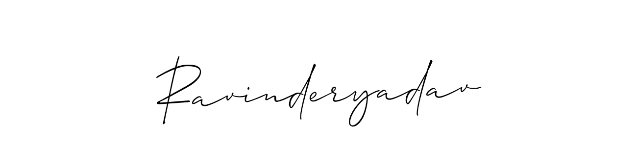 How to Draw Ravinderyadav signature style? Allison_Script is a latest design signature styles for name Ravinderyadav. Ravinderyadav signature style 2 images and pictures png