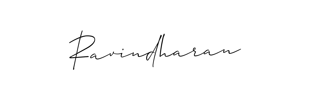 How to make Ravindharan name signature. Use Allison_Script style for creating short signs online. This is the latest handwritten sign. Ravindharan signature style 2 images and pictures png