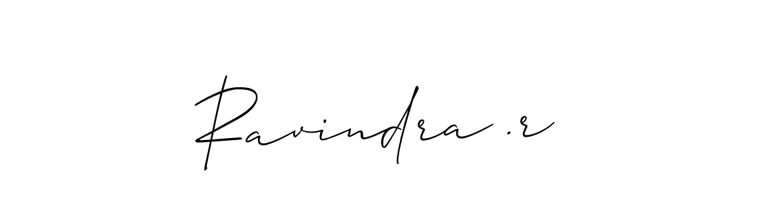 Use a signature maker to create a handwritten signature online. With this signature software, you can design (Allison_Script) your own signature for name Ravindra .r. Ravindra .r signature style 2 images and pictures png