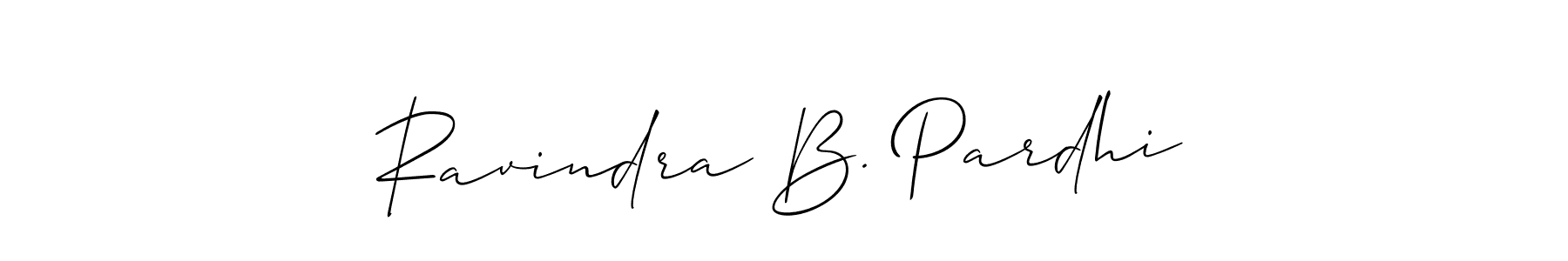 Similarly Allison_Script is the best handwritten signature design. Signature creator online .You can use it as an online autograph creator for name Ravindra B. Pardhi. Ravindra B. Pardhi signature style 2 images and pictures png