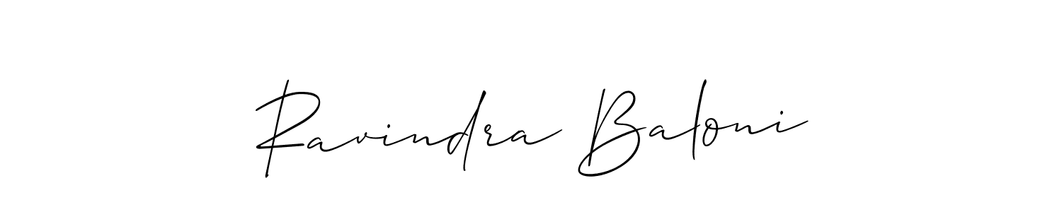 Also we have Ravindra Baloni name is the best signature style. Create professional handwritten signature collection using Allison_Script autograph style. Ravindra Baloni signature style 2 images and pictures png