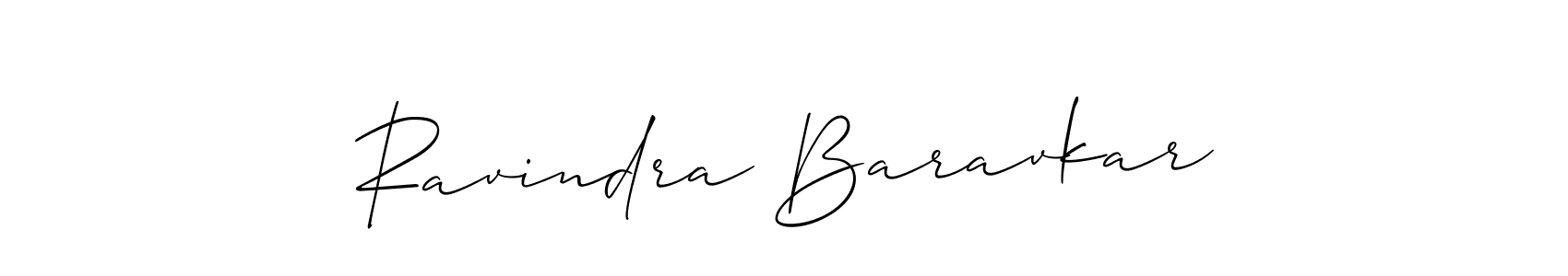 Use a signature maker to create a handwritten signature online. With this signature software, you can design (Allison_Script) your own signature for name Ravindra Baravkar. Ravindra Baravkar signature style 2 images and pictures png