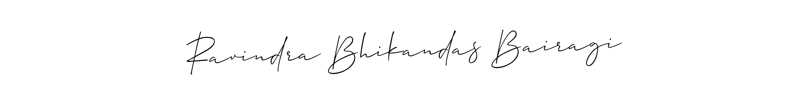 The best way (Allison_Script) to make a short signature is to pick only two or three words in your name. The name Ravindra Bhikandas Bairagi include a total of six letters. For converting this name. Ravindra Bhikandas Bairagi signature style 2 images and pictures png