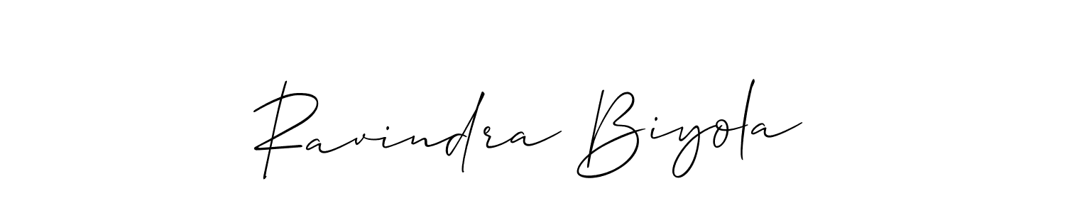 You can use this online signature creator to create a handwritten signature for the name Ravindra Biyola. This is the best online autograph maker. Ravindra Biyola signature style 2 images and pictures png