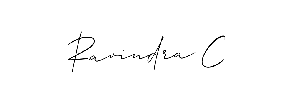 How to make Ravindra C name signature. Use Allison_Script style for creating short signs online. This is the latest handwritten sign. Ravindra C signature style 2 images and pictures png