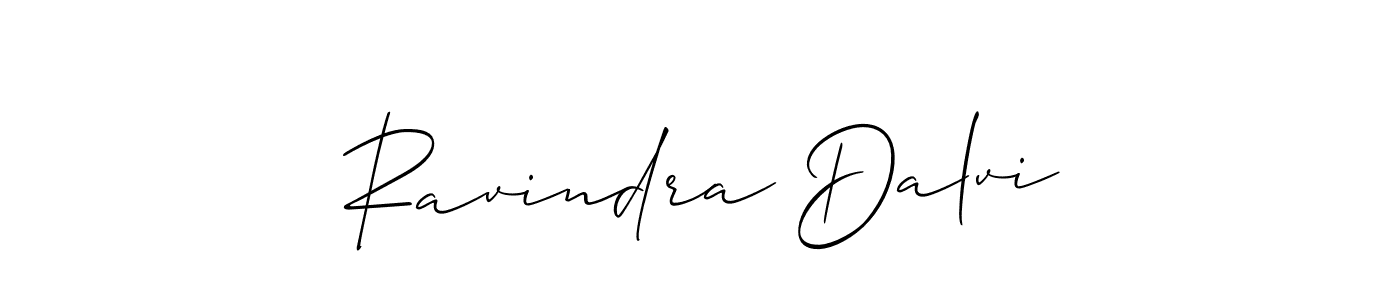Use a signature maker to create a handwritten signature online. With this signature software, you can design (Allison_Script) your own signature for name Ravindra Dalvi. Ravindra Dalvi signature style 2 images and pictures png