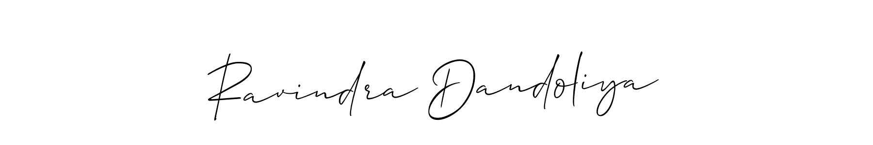 How to make Ravindra Dandoliya signature? Allison_Script is a professional autograph style. Create handwritten signature for Ravindra Dandoliya name. Ravindra Dandoliya signature style 2 images and pictures png