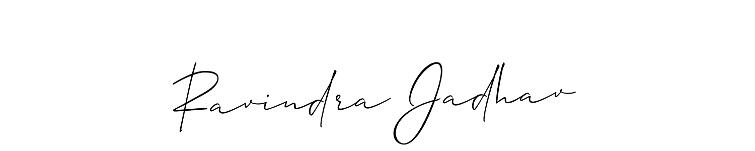 Similarly Allison_Script is the best handwritten signature design. Signature creator online .You can use it as an online autograph creator for name Ravindra Jadhav. Ravindra Jadhav signature style 2 images and pictures png