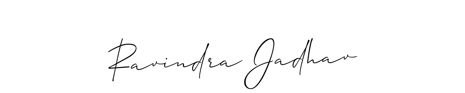 You should practise on your own different ways (Allison_Script) to write your name (Ravindra Jadhav) in signature. don't let someone else do it for you. Ravindra Jadhav signature style 2 images and pictures png