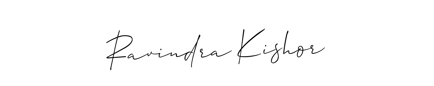 How to make Ravindra Kishor name signature. Use Allison_Script style for creating short signs online. This is the latest handwritten sign. Ravindra Kishor signature style 2 images and pictures png