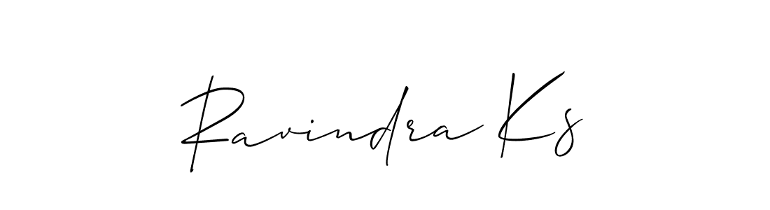 Similarly Allison_Script is the best handwritten signature design. Signature creator online .You can use it as an online autograph creator for name Ravindra Ks. Ravindra Ks signature style 2 images and pictures png