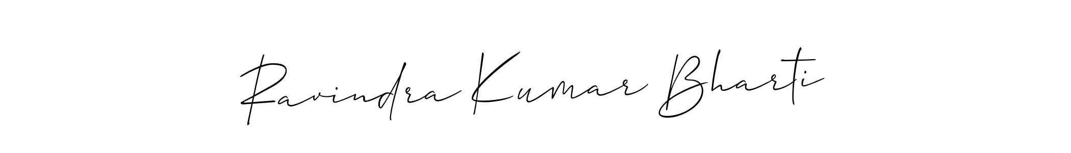 Create a beautiful signature design for name Ravindra Kumar Bharti. With this signature (Allison_Script) fonts, you can make a handwritten signature for free. Ravindra Kumar Bharti signature style 2 images and pictures png
