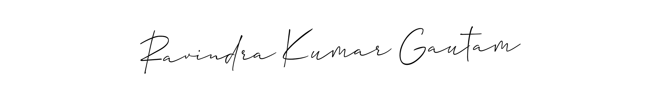 Create a beautiful signature design for name Ravindra Kumar Gautam. With this signature (Allison_Script) fonts, you can make a handwritten signature for free. Ravindra Kumar Gautam signature style 2 images and pictures png