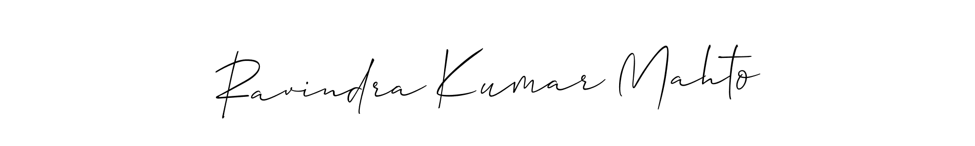 Make a short Ravindra Kumar Mahto signature style. Manage your documents anywhere anytime using Allison_Script. Create and add eSignatures, submit forms, share and send files easily. Ravindra Kumar Mahto signature style 2 images and pictures png