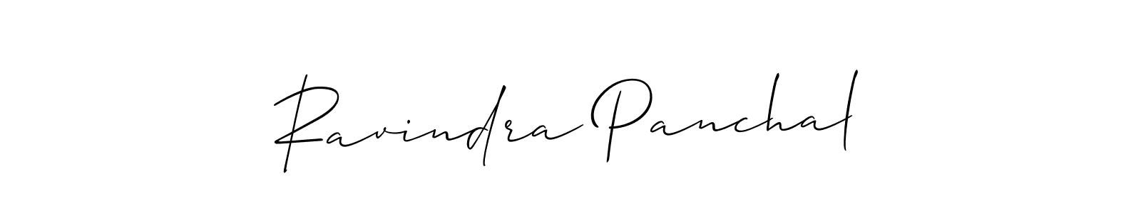 How to make Ravindra Panchal name signature. Use Allison_Script style for creating short signs online. This is the latest handwritten sign. Ravindra Panchal signature style 2 images and pictures png