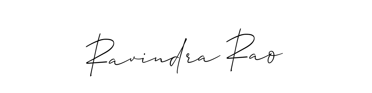 Create a beautiful signature design for name Ravindra Rao. With this signature (Allison_Script) fonts, you can make a handwritten signature for free. Ravindra Rao signature style 2 images and pictures png